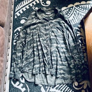 beachlunchlounge Camouflage Full Button Up